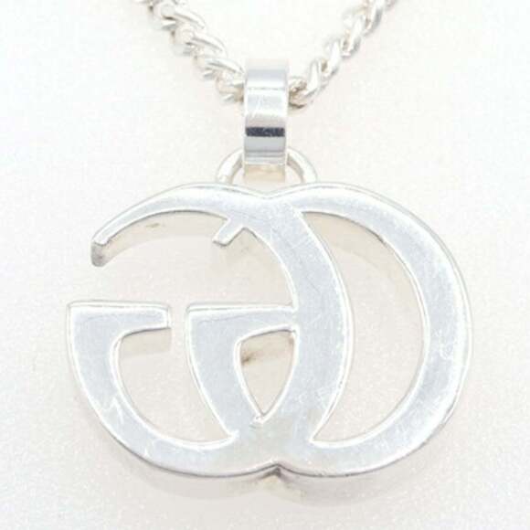 Gucci Double G Necklace 814914 SV Sterling Silver 925 Kihei Chain Pendant Cho... - Picture 2 of 10